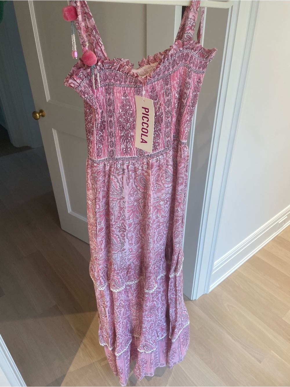 Women's NWT Pink Paisley Maxi Dress